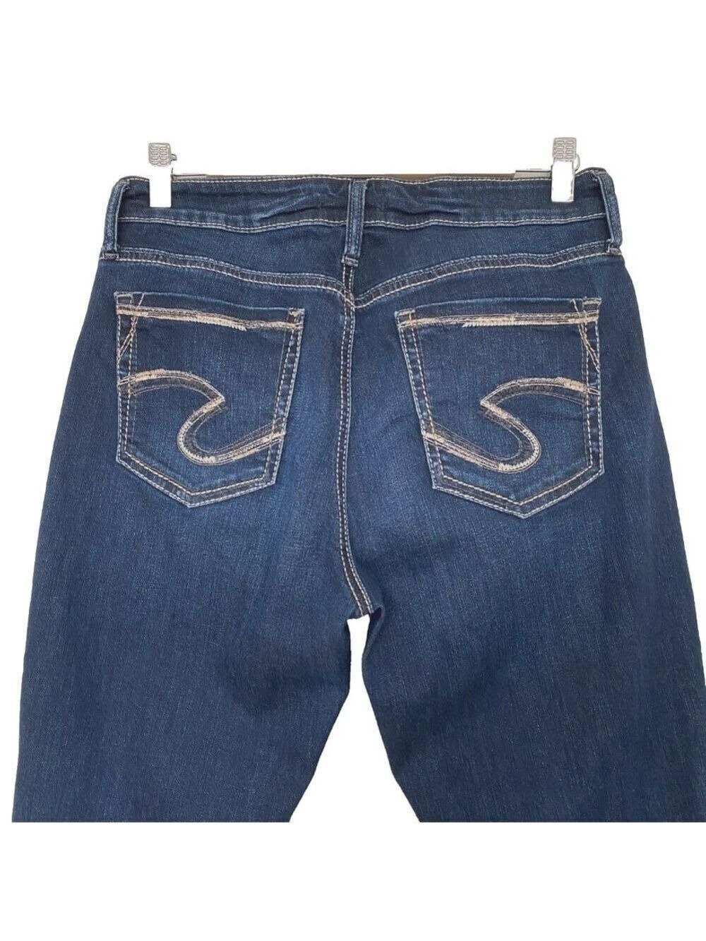 Silver Avery Straight Jeans Mid Rise Women's 32X30 Dark Wash